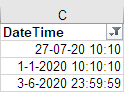 Customer between start and end value