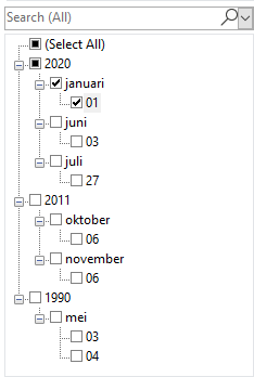 Multi level date filter
