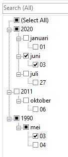 Two values selected with multi level filter