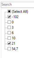 Two value selected with single level filter